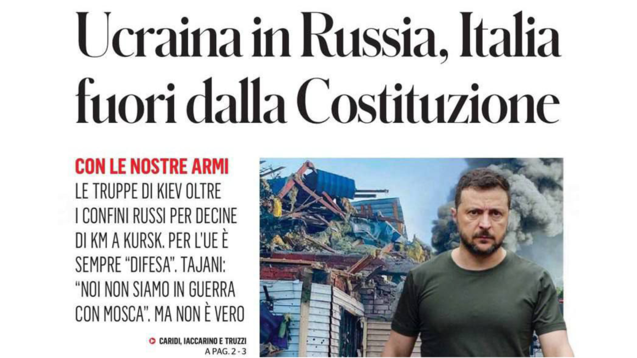 Zelenskyj útokem na ruské území porušil italskou ústavu